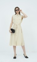 SIXDO Woven Flared Dress for Women